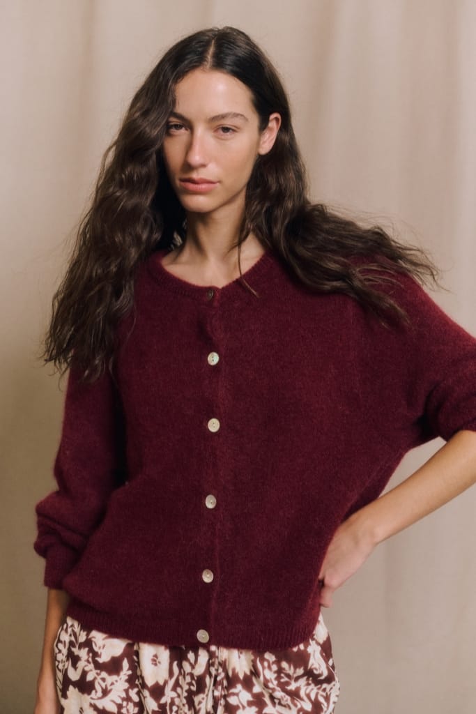 CARDIGAN POLARIS VINO